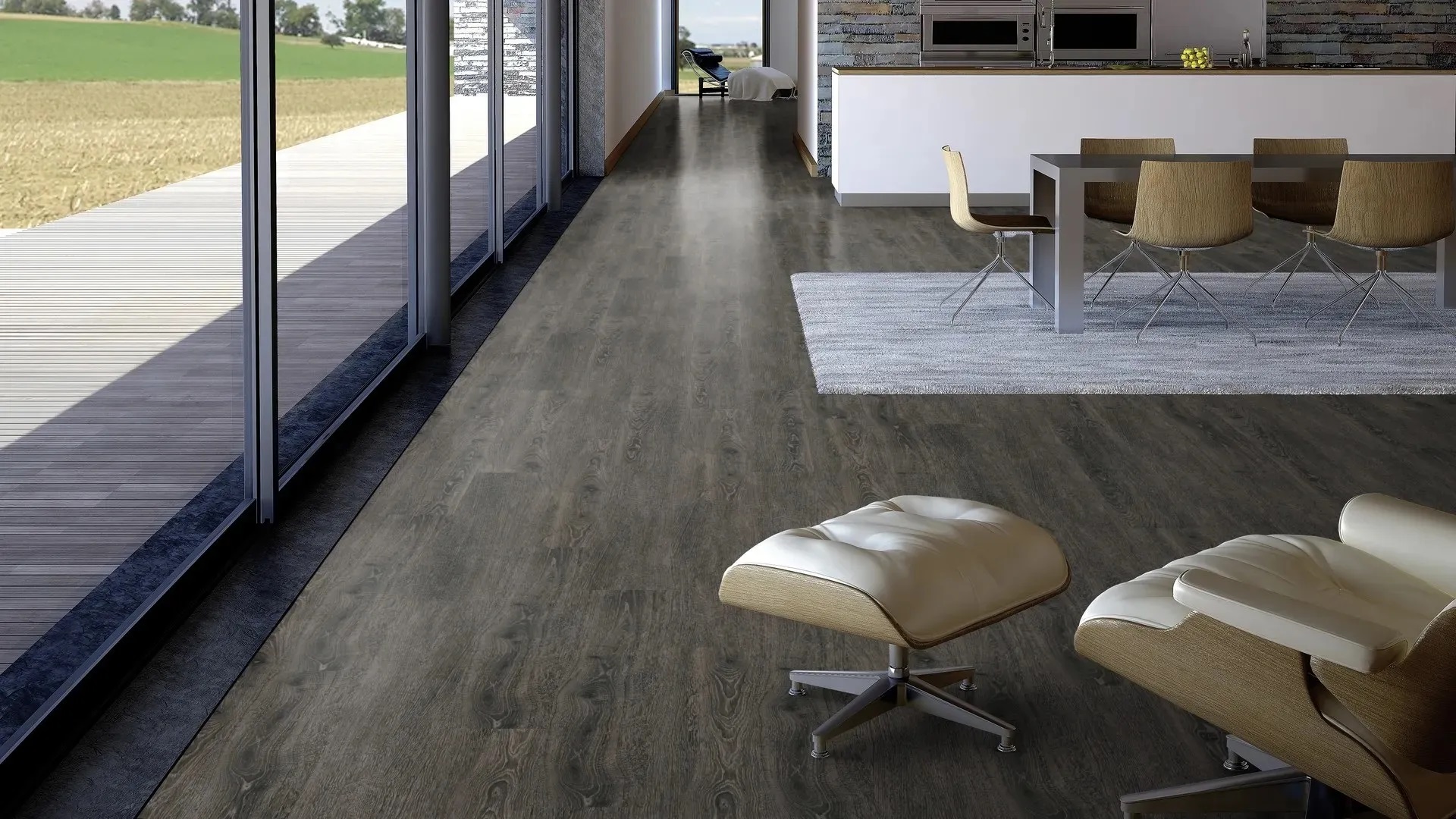 Вінілова підлога Hydrocork Plus - Cinder Oak B5R7002. 33 клас, 6 мм. Виробництво Португалія.