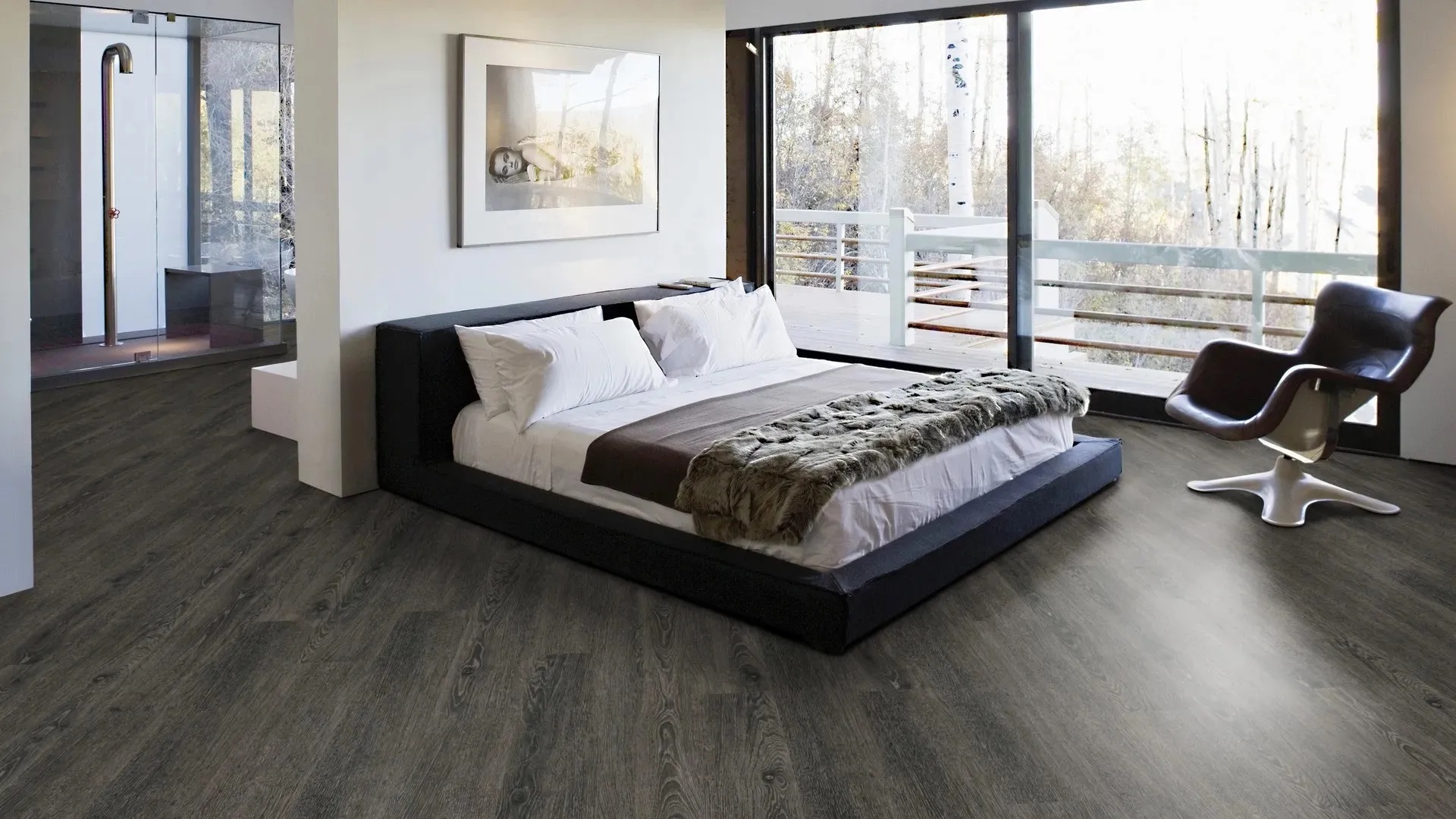 Вінілова підлога Hydrocork Plus - Cinder Oak B5R7002. 33 клас, 6 мм. Виробництво Португалія.