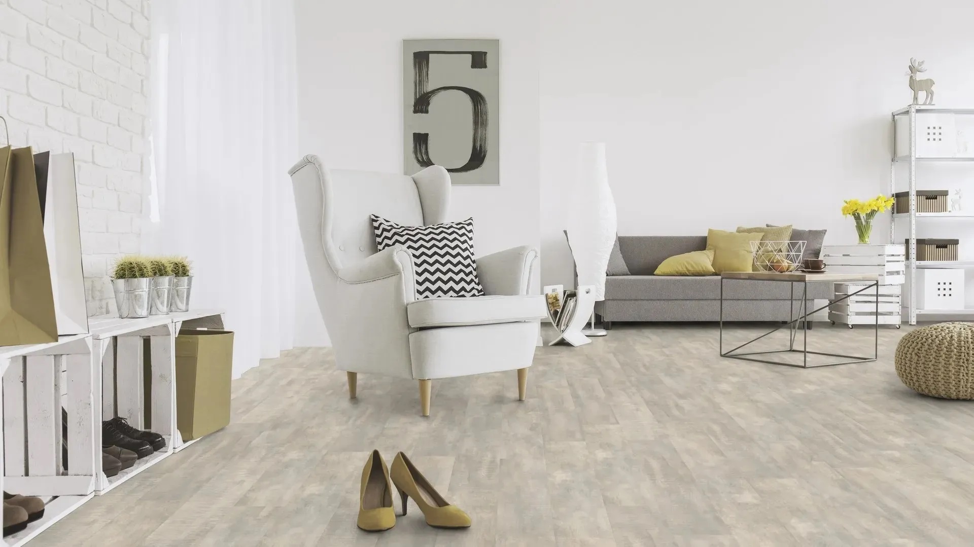 Вінілова підлога Hydrocork Plus - Claw Silver Oak B5V3003. 33 клас, 6 мм. Виробництво Португалія.