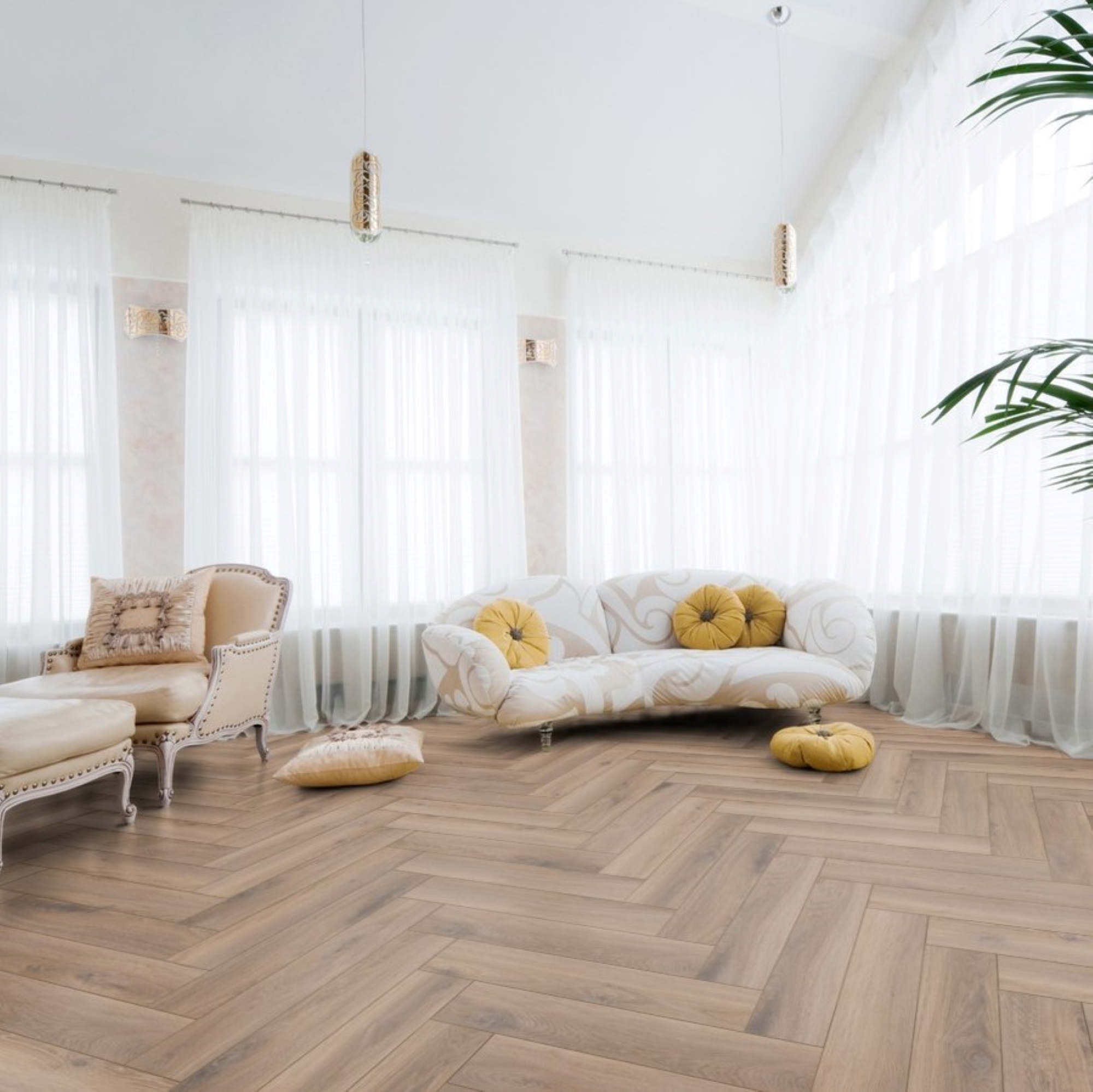 Ламінат Kronotex - Metz Oak, артикул D 3766, 32 клас, 8 мм. Колекція Herringbone. Виробництво Німеччина.