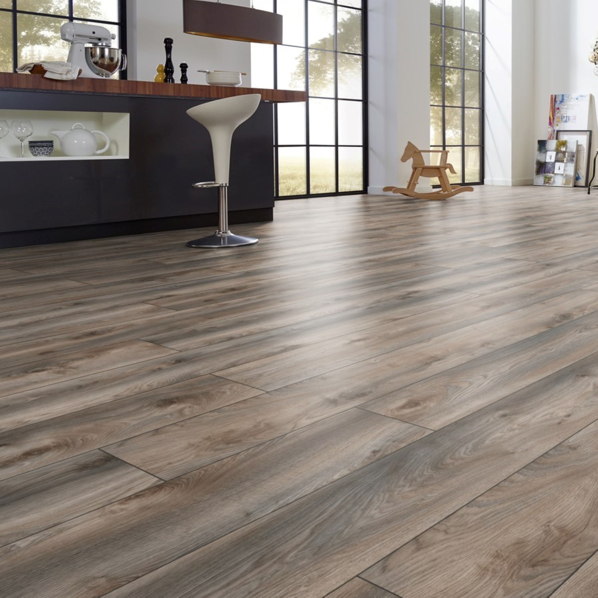 Ламінат Kronotex - Makro Oak Grey, артикул D 4792., 33 клас, 10 мм. Колекція Mammut Plus. Виробництво Німеччина.