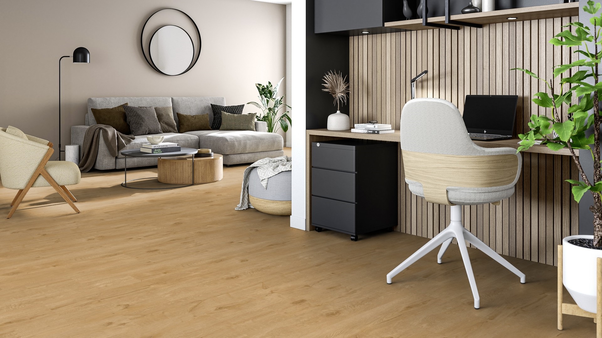 Вінілова підлога Tarkett – Alpine Oak Warm Natural, артикул 36021180, колекція Starfloor Click Solid 55.