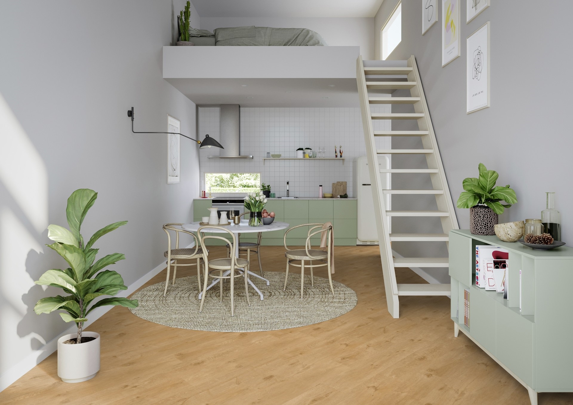 Вінілова підлога Tarkett – Alpine Oak Warm Natural, артикул 36021180, колекція Starfloor Click Solid 55.