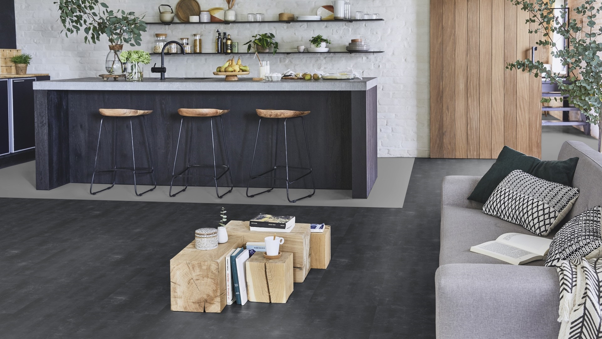 Вінілова підлога Tarkett – Composite Black, артикул 36022074, колекція Starfloor Click Solid 55.