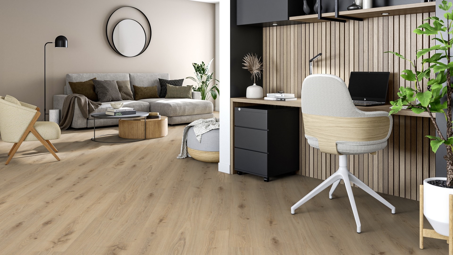 Вінілова підлога Tarkett – Delicate Oak Natural, артикул 36020004, колекція Starfloor Click Solid 55.