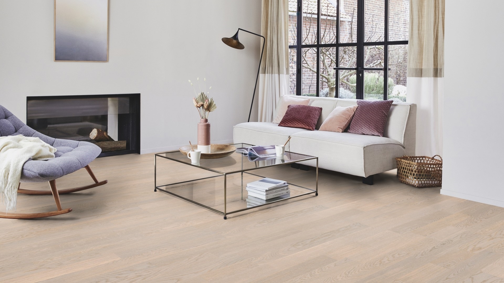 Паркетна дошка Tarkett – Oak Cotton White (2 Strip) артикул 8727004, колекція Shade