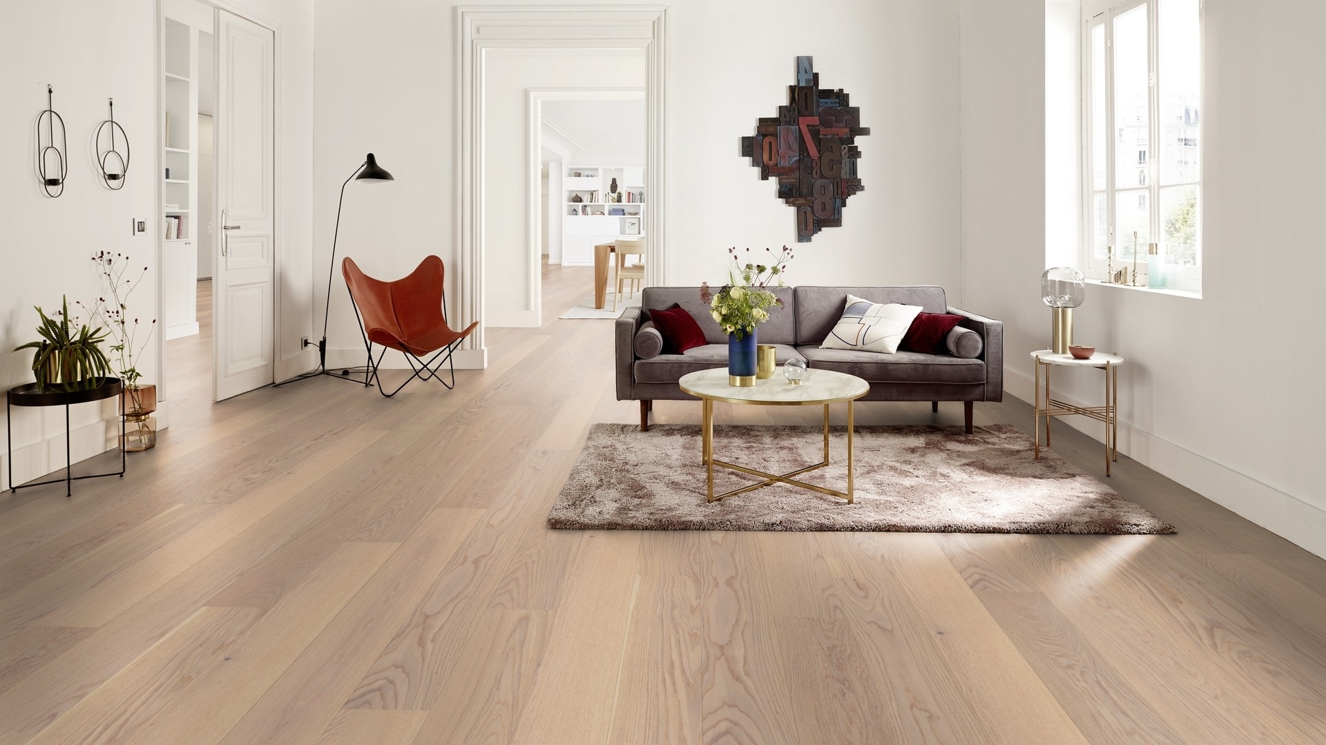 Паркетна дошка Tarkett – Oak Cream White XT (1 Strip) артикул 7877049, колекція Shade