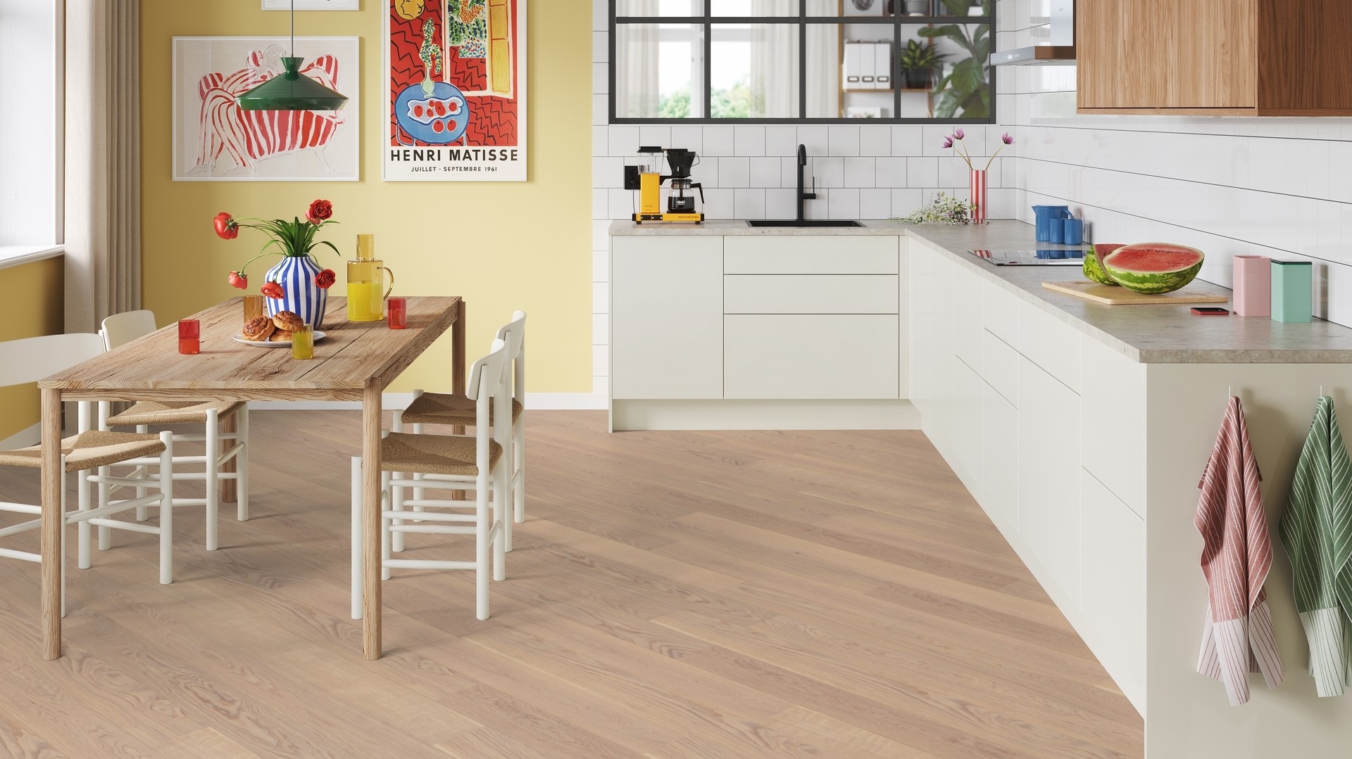 Паркетна дошка Tarkett – Oak Cream White XT (1 Strip) артикул 7877049, колекція Shade