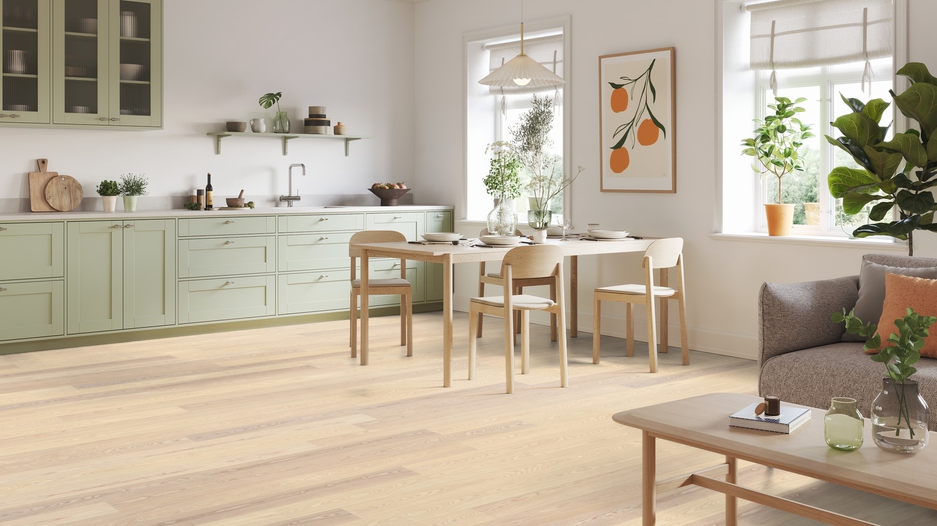 Паркетна дошка Tarkett – Ash Linen White (1 Strip) артикул 7967908, колекція Shade