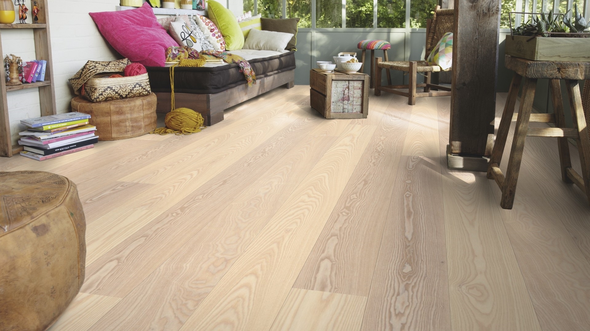 Паркетна дошка Tarkett – Ash Linen White (1 Strip) артикул 7967908, колекція Shade