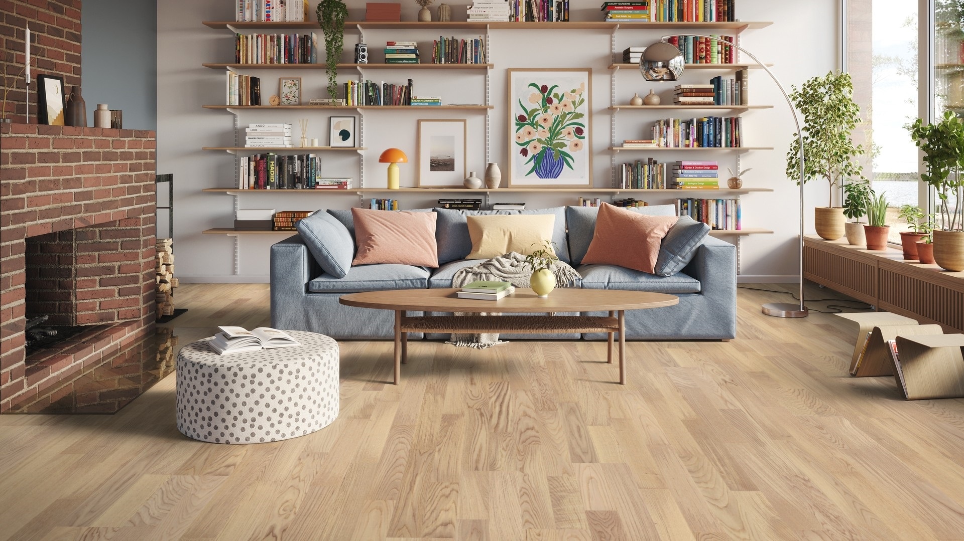 Паркетна дошка Tarkett – Oak Cream White (2 Strip) артикул 8727901, колекція Shade