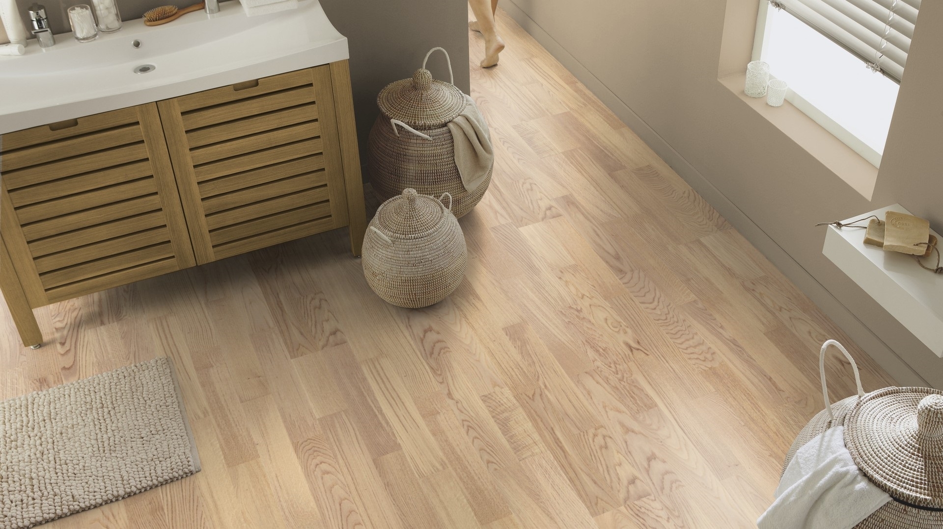 Паркетна дошка Tarkett – Oak Cream White (2 Strip) артикул 8727901, колекція Shade