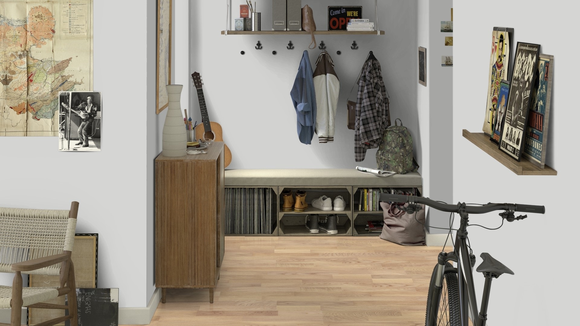 Паркетна дошка Tarkett – Oak Cream White (2 Strip) артикул 8727901, колекція Shade
