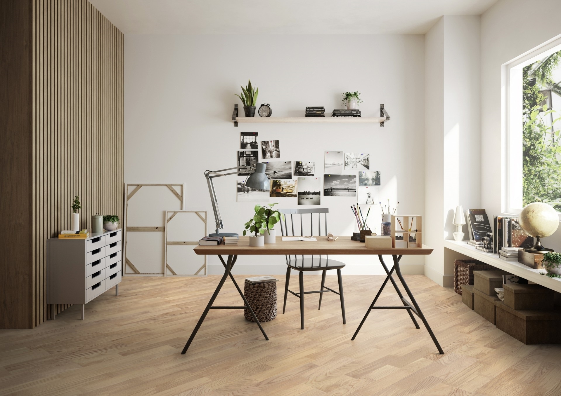 Паркетна дошка Tarkett – Oak Cream White (2 Strip) артикул 8727901, колекція Shade