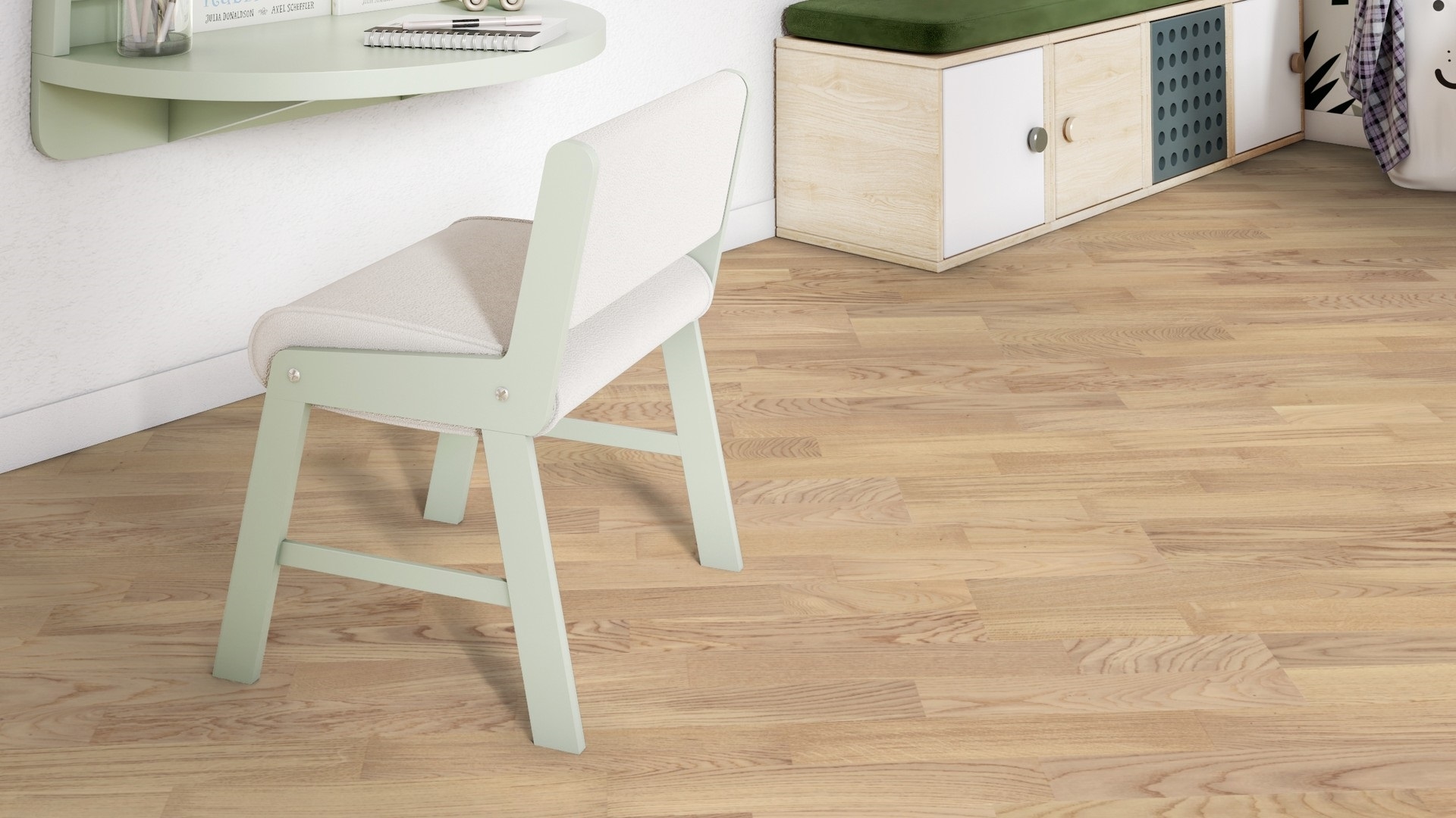 Паркетна дошка Tarkett – Oak Cream White (2 Strip) артикул 8727901, колекція Shade
