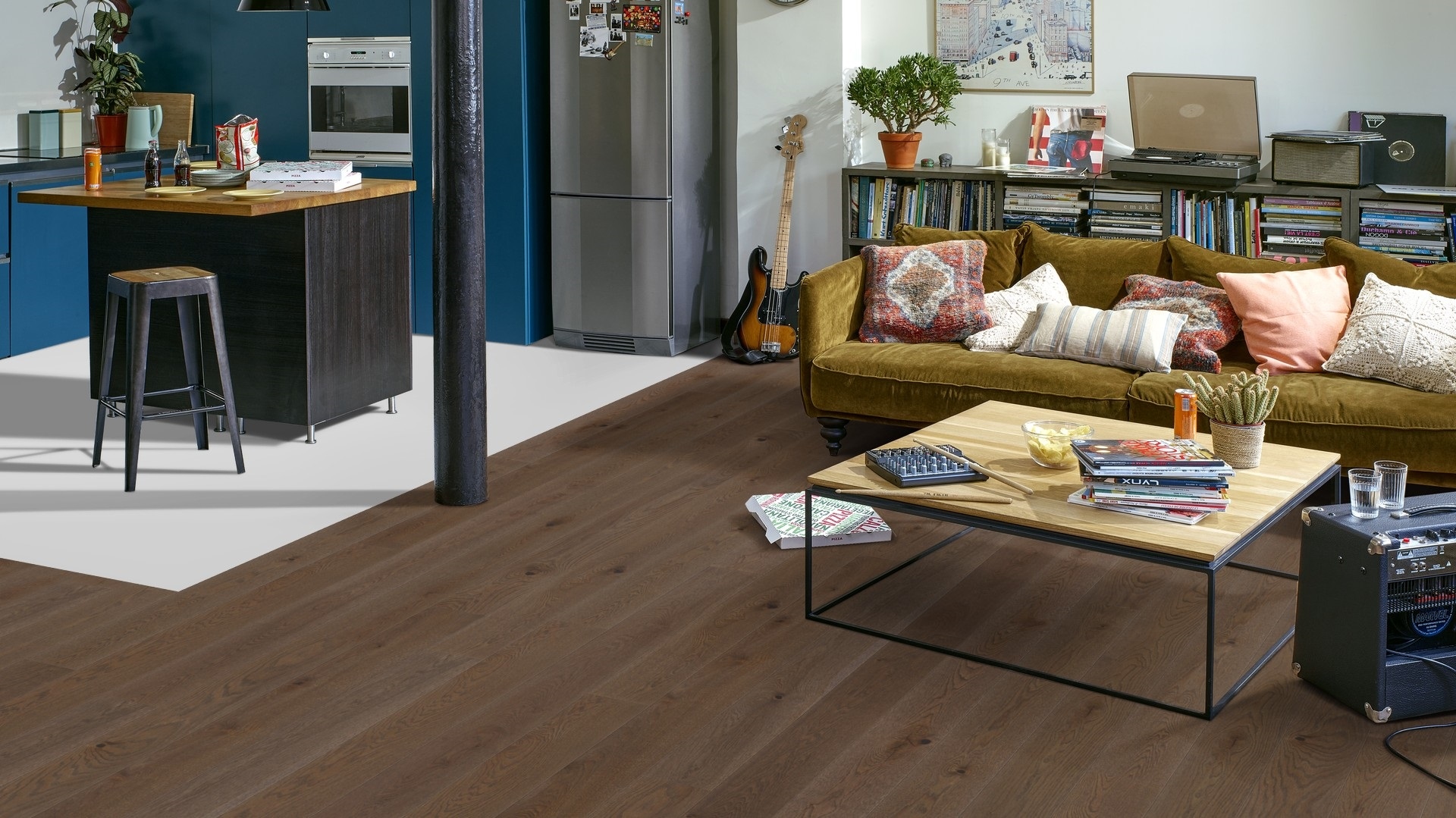 Паркетна дошка Tarkett – Oak Italian Brown (1 Strip) артикул 7876112, колекція Shade