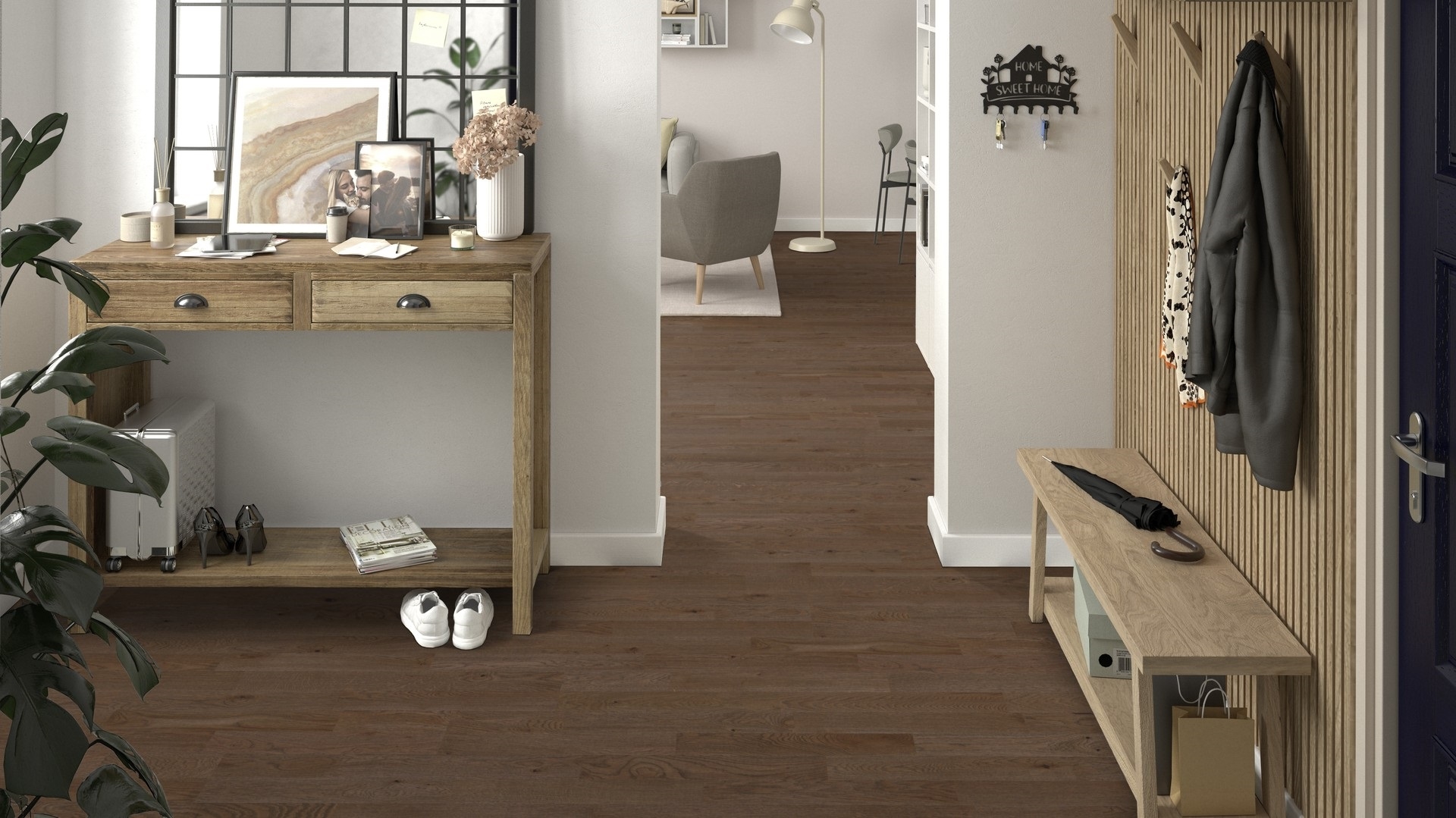 Паркетна дошка Tarkett – Oak Italian Brown (2 Strip) артикул 8727013, колекція Shade