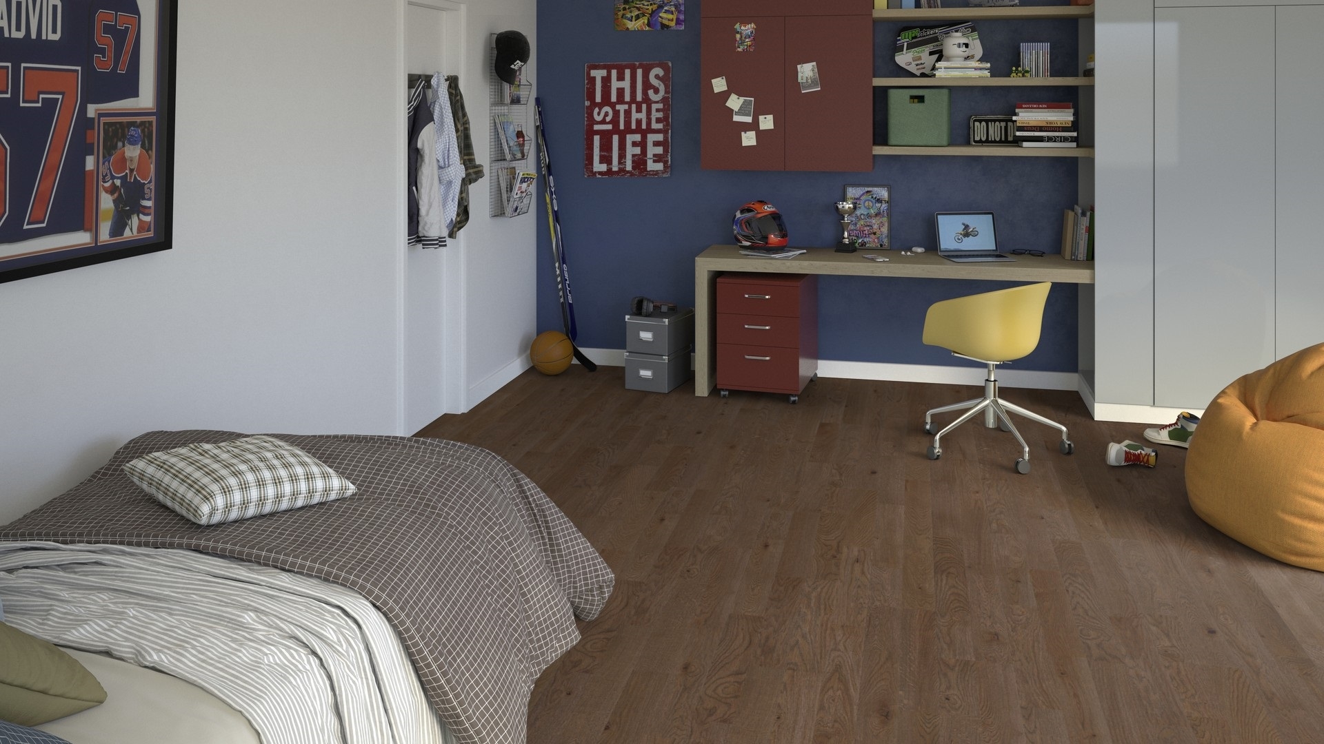 Паркетна дошка Tarkett – Oak Italian Brown (2 Strip) артикул 8727013, колекція Shade