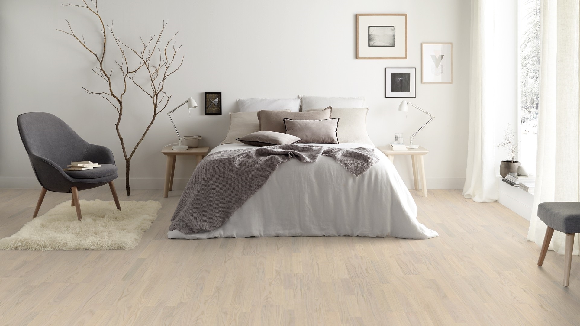 Паркетна дошка Tarkett – Oak Northern White (3 Strip) артикул 41025001, колекція Shade