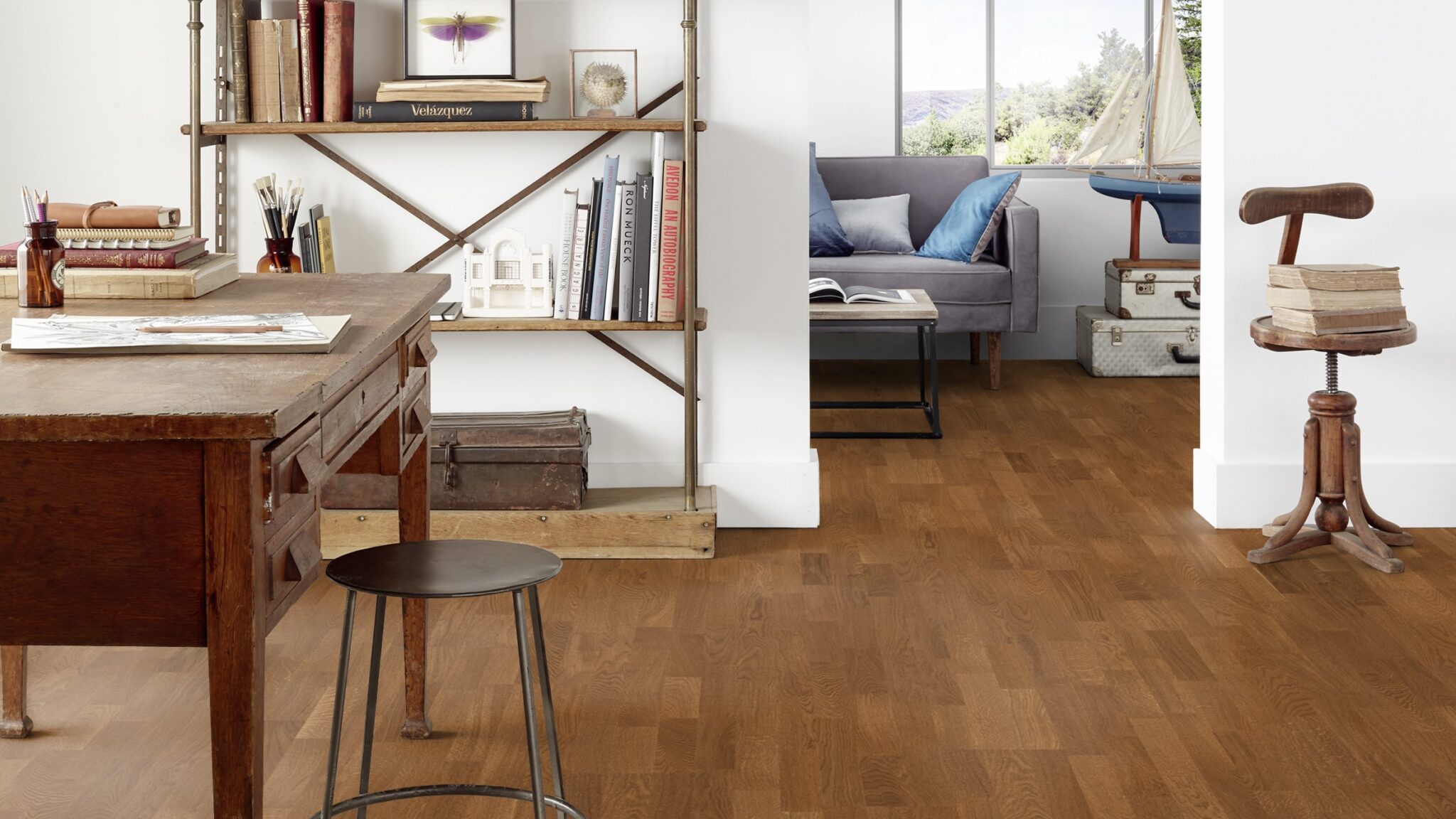 Паркетна дошка Tarkett – Oak Praline 3 Strip, артикул 7870037, колекція Shade.