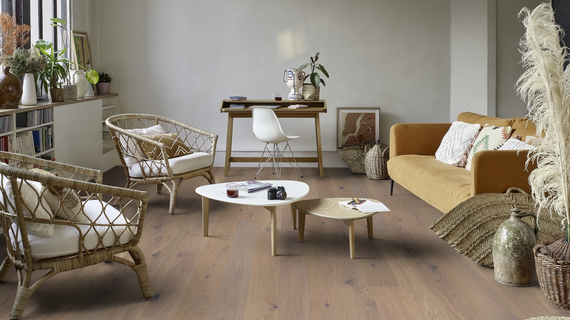 Паркетна дошка Tarkett – Oak Soft Beige (1 Strip) артикул 7878023, колекція Shade