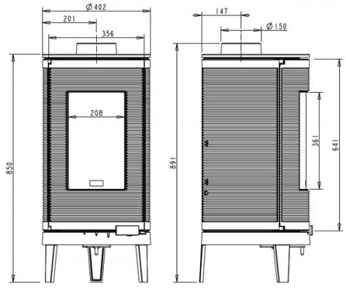 Камінна піч Okino артикул P610544. Виробник Invicta Франція.