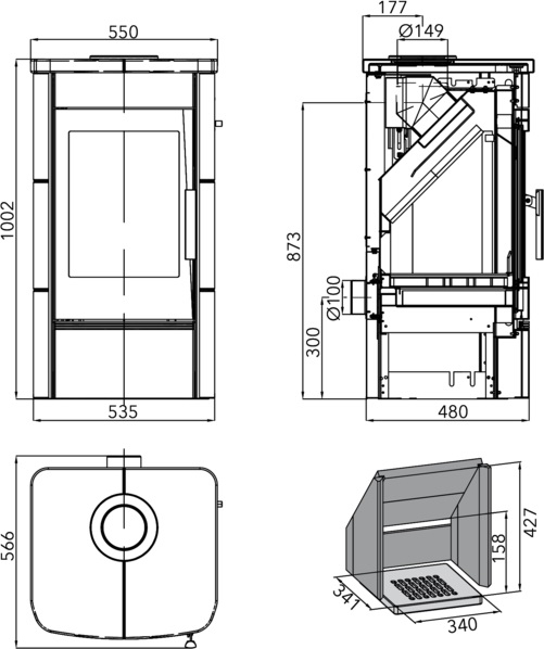 Камінна піч Alytus артикул 0435015300000. Виробник HAAS+SOHN Чехія.