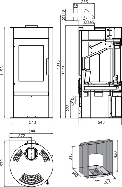 Камінна піч Antic артикул 0420915620000. Виробник HAAS+SOHN Чехія.
