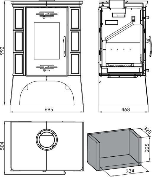 Камінна піч Empoli артикул 0332215210000. Виробник HAAS+SOHN Чехія.