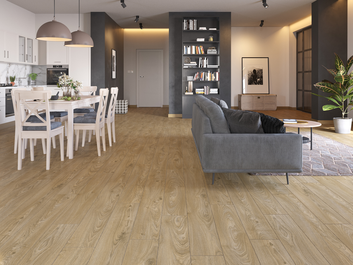 Ламінат Classen – Дуб Ембер, артикул 56605, 33 клас, 8 мм. Колекція Euphoria 4V WR. Німеччина.