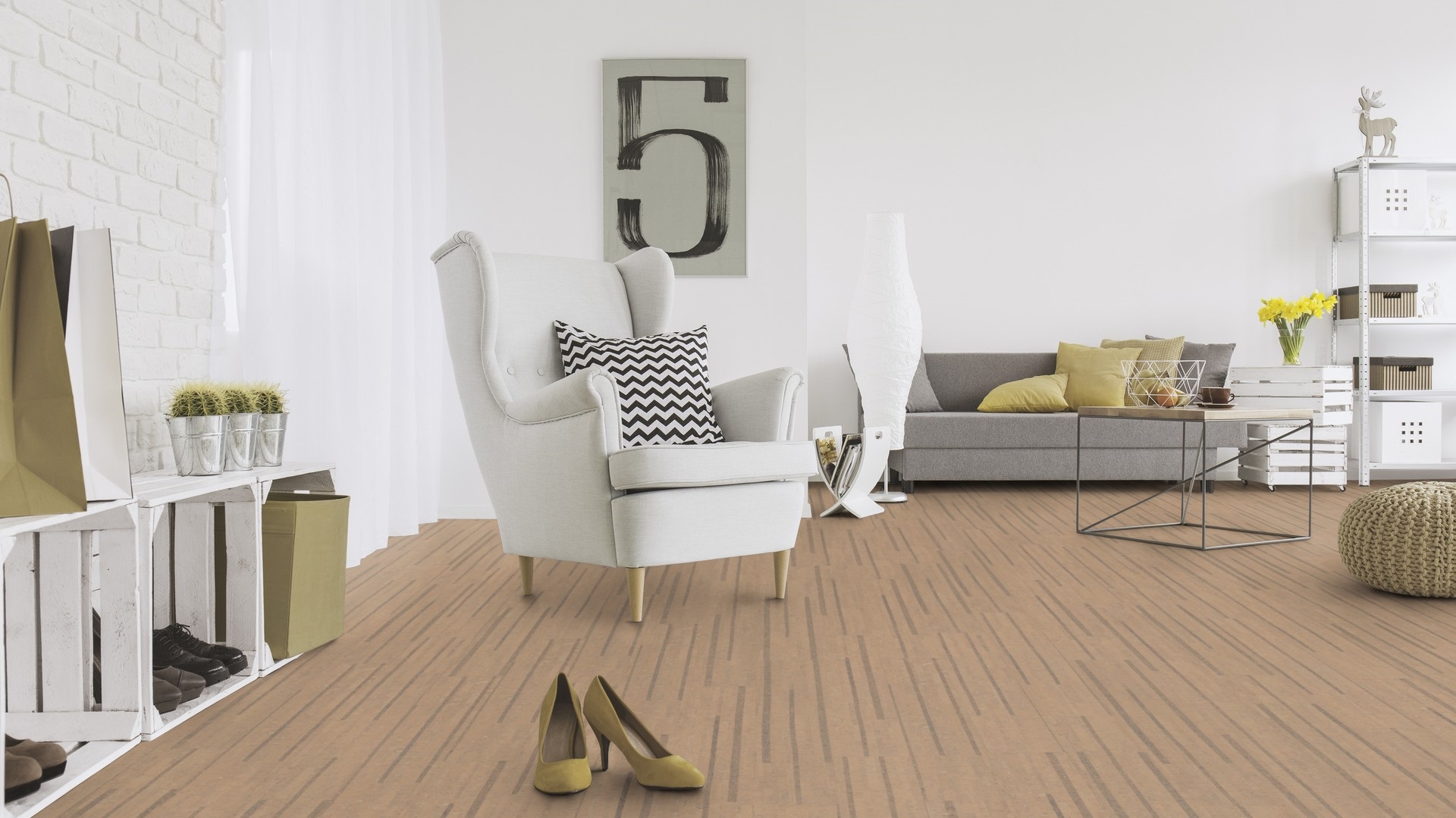 Коркова підлога Amorim WISE – Lane Camel, артикул AA8I001, колекція cork inspire 700, виробництво Португалія.