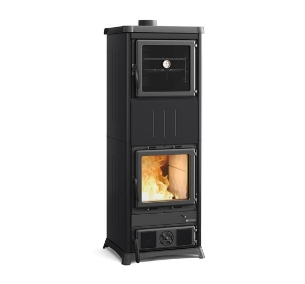 Камінна піч Nova Forno Steel ( Anthracite Black ). Виробництво La Nordica-Extraflame Італія.
