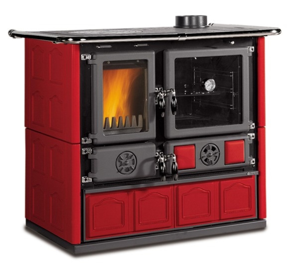 Камінна піч Rosa 4.0 Maiolica ( Bordeaux ). Виробництво La Nordica-Extraflame Італія.