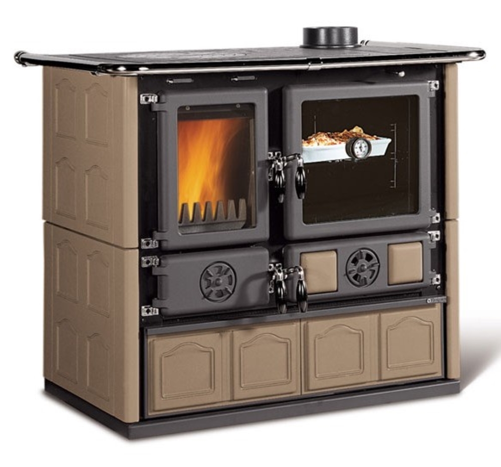 Камінна піч Rosa 4.0 Maiolica ( Tortora ). Виробництво La Nordica-Extraflame Італія.