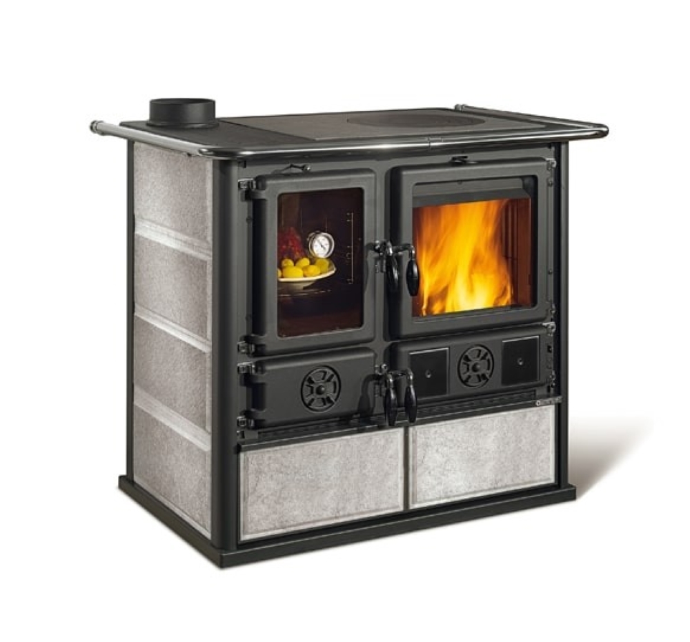 Камінна піч Rosa Sinistra Reverse ( Natural Stone ). Виробництво La Nordica-Extraflame Італія.