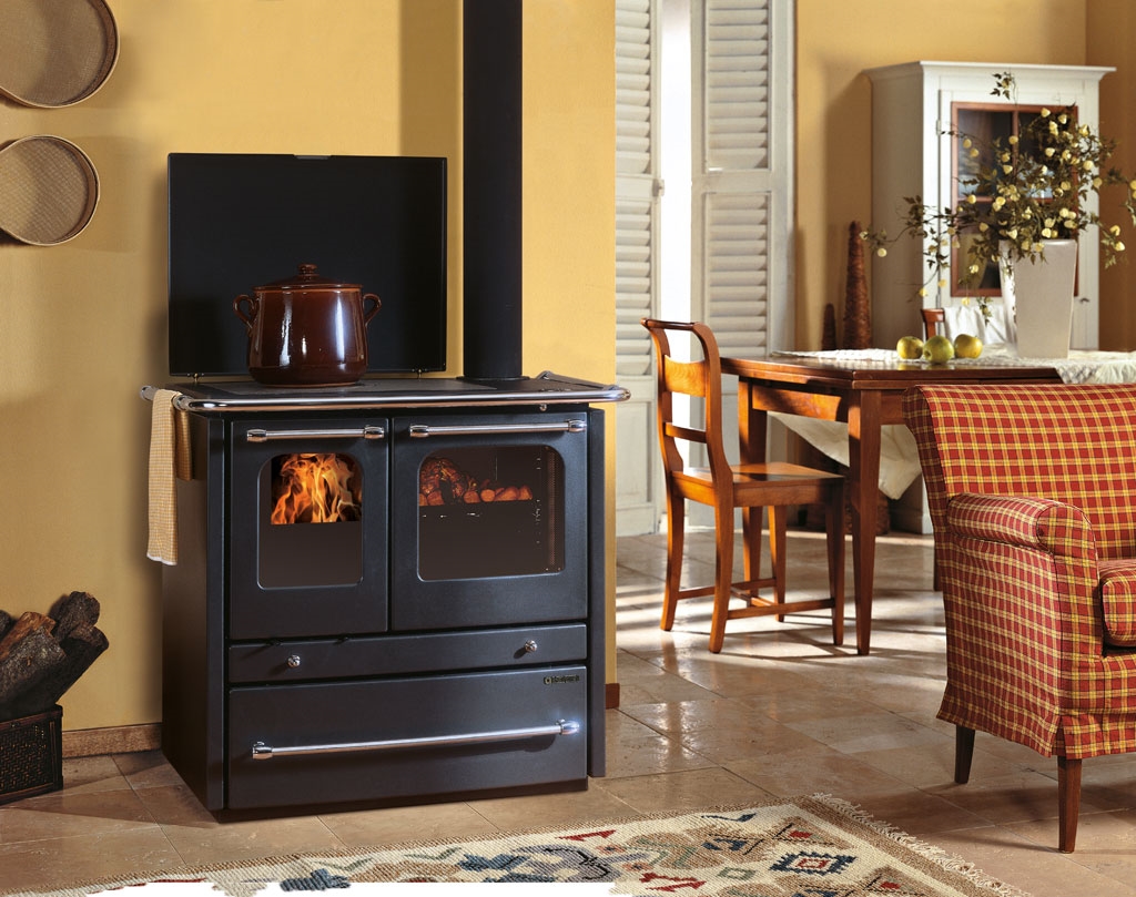 Камінна піч TermoSovrana D.S.A. ( Anthracite Black ). Виробництво La Nordica-Extraflame Італія.