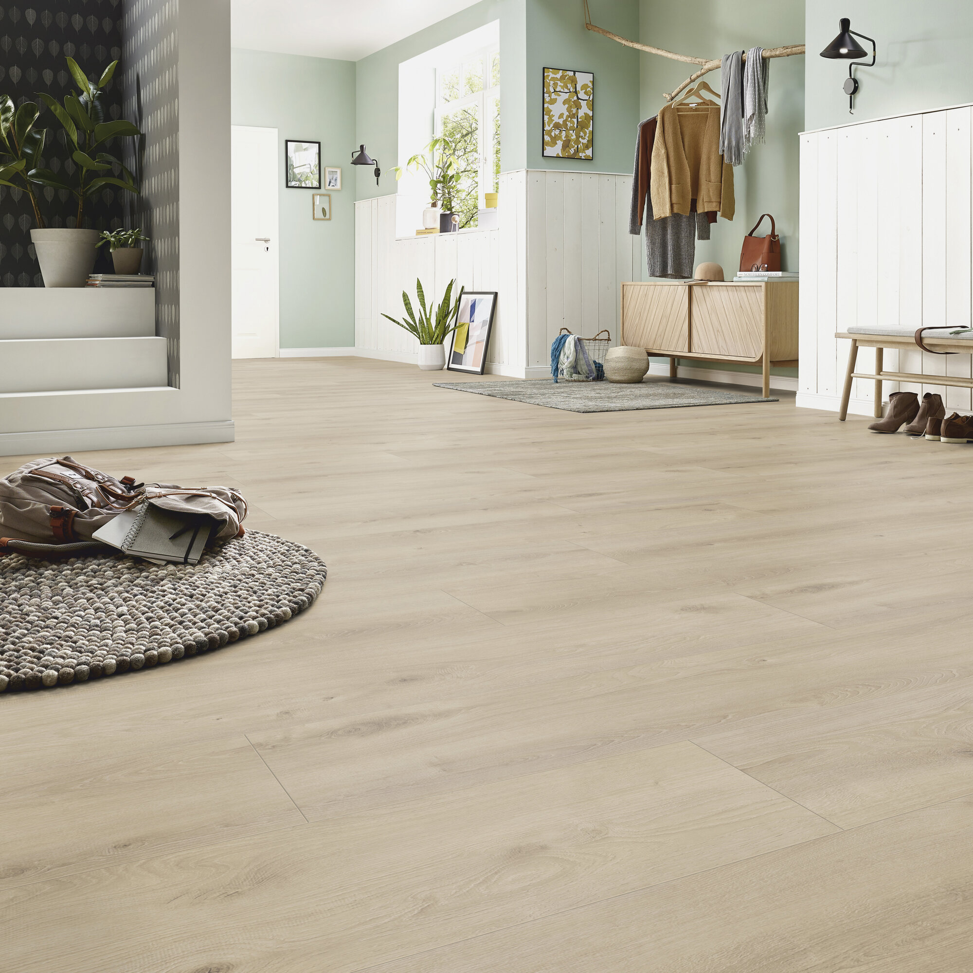 Ламінат Kronotex - Cashmere Oak Beige, артикул D 6021, 32 клас, 8 мм. Колекція Exquisit Plus. Виробництво Німеччина.