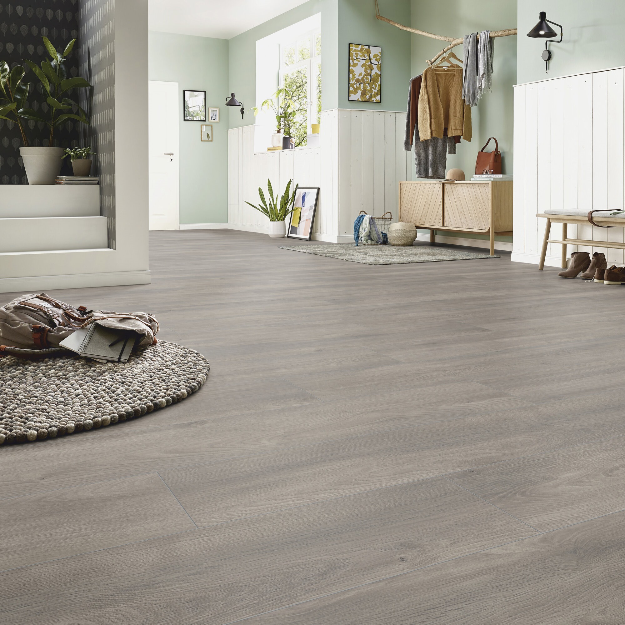 Ламінат Kronotex - Elba Oak Silver, артикул D 6013, 32 клас, 8 мм. Колекція Exquisit Plus. Виробництво Німеччина.