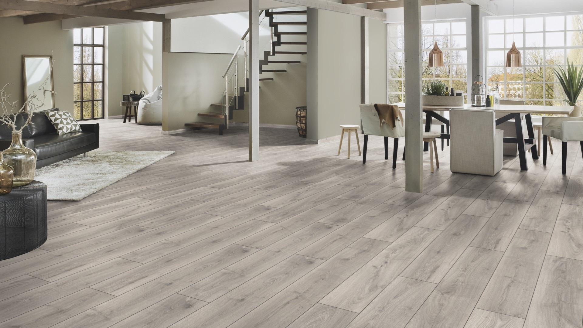 Ламінат Krono Original - Silverdale Oak, артикул K451, 32 клас, 8 мм. Колекція Atlantic 8. Польща.