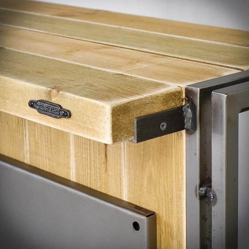 Меблі Seart ( Rustykalne uchwyty ) – барний стіл Steel Wood, основний матеріал метал та деревина сосни, виробництво Польща.
