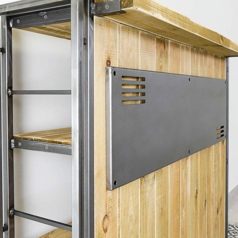 Меблі Seart ( Rustykalne uchwyty ) – барний стіл Steel Wood, основний матеріал метал та деревина сосни, виробництво Польща.