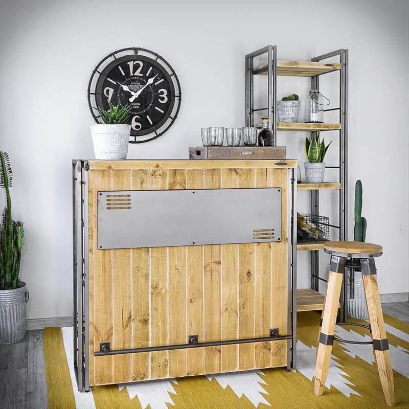 Меблі Seart ( Rustykalne uchwyty ) – барний стіл Steel Wood, основний матеріал метал та деревина сосни, виробництво Польща.