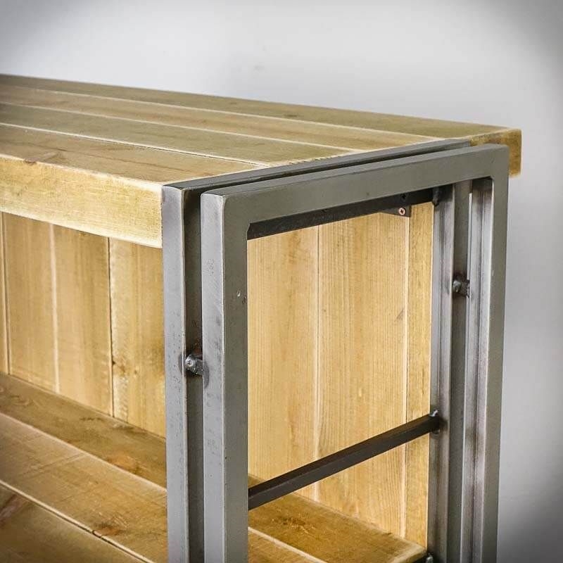 Меблі Seart ( Rustykalne uchwyty ) – барний стіл Steel Wood, основний матеріал метал та деревина сосни, виробництво Польща.