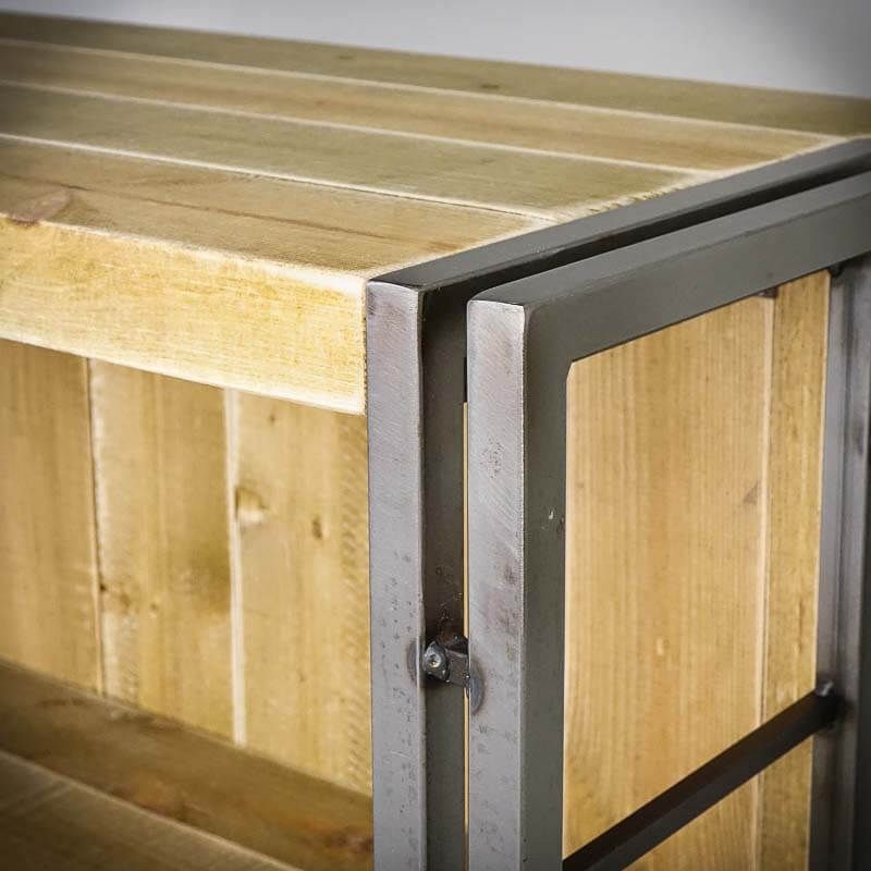 Меблі Seart ( Rustykalne uchwyty ) – барний стіл Steel Wood, основний матеріал метал та деревина сосни, виробництво Польща.