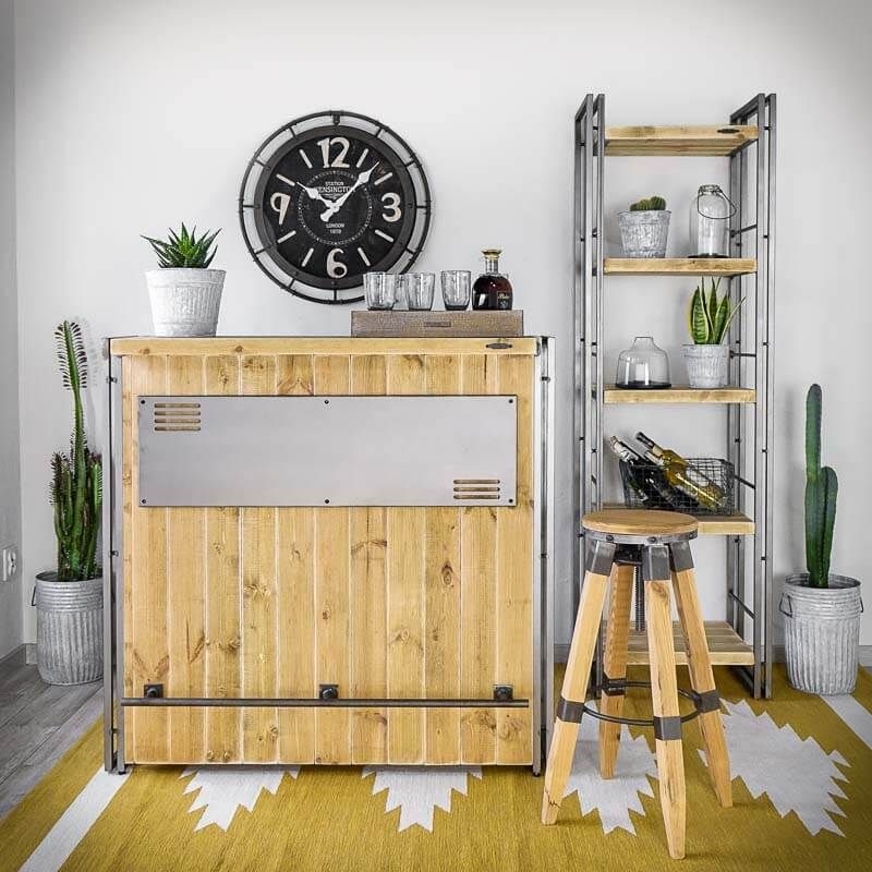 Меблі Seart ( Rustykalne uchwyty ) – барний стіл Steel Wood, основний матеріал метал та деревина сосни, виробництво Польща.
