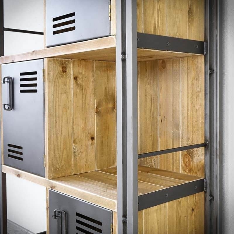 Меблі Seart ( Rustykalne uchwyty ) – стелаж Steel Wood 1, основний матеріал метал та деревина сосни, виробництво Польща.