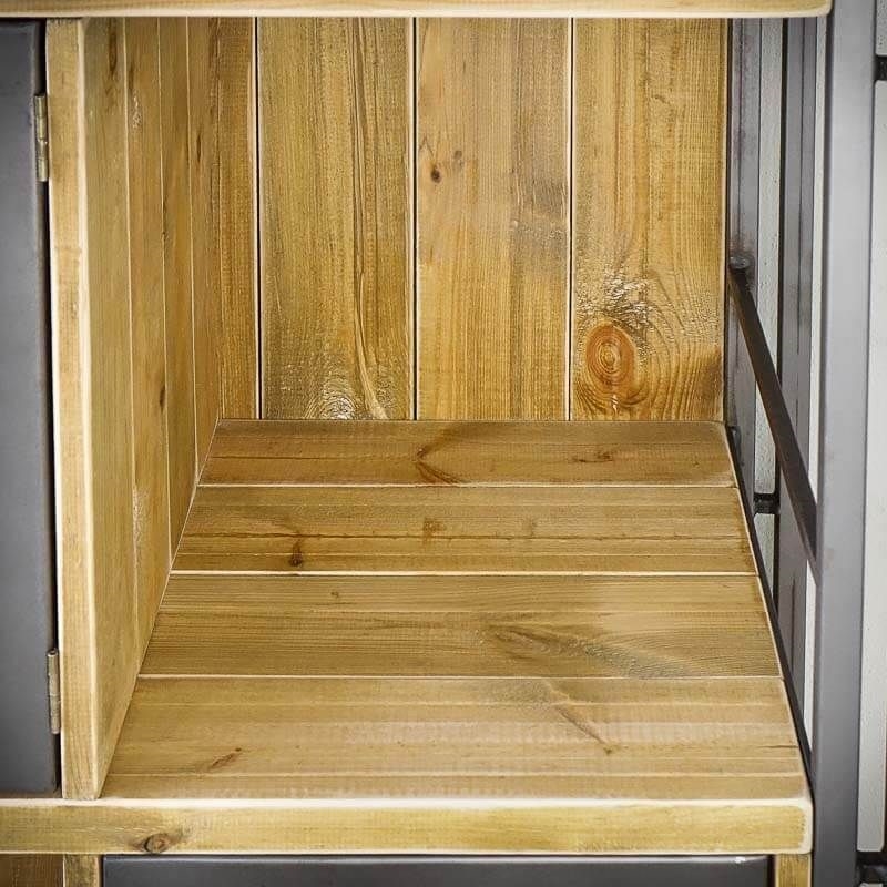 Меблі Seart ( Rustykalne uchwyty ) – стелаж Steel Wood 1, основний матеріал метал та деревина сосни, виробництво Польща.