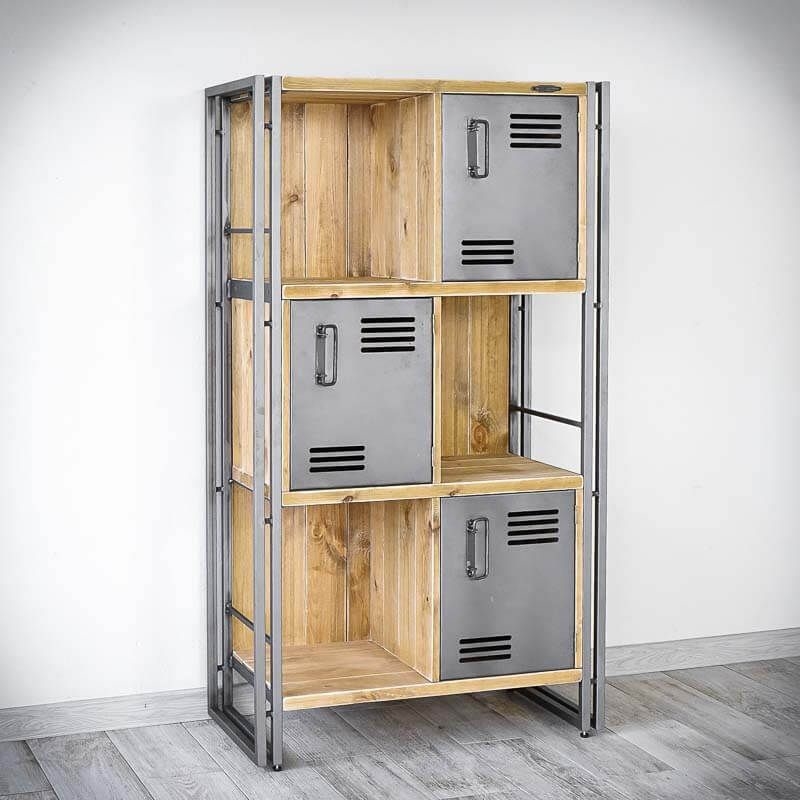 Меблі Seart ( Rustykalne uchwyty ) – стелаж Steel Wood 1, основний матеріал метал та деревина сосни, виробництво Польща.