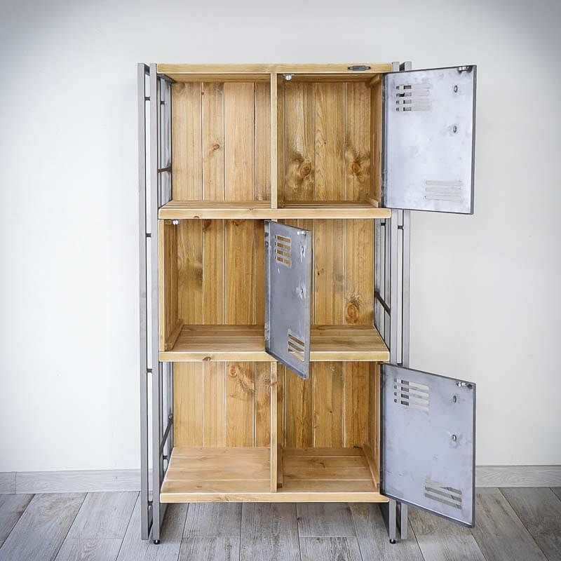 Меблі Seart ( Rustykalne uchwyty ) – стелаж Steel Wood 1, основний матеріал метал та деревина сосни, виробництво Польща.
