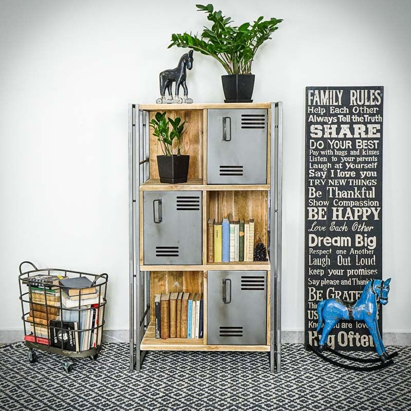 Меблі Seart ( Rustykalne uchwyty ) – стелаж Steel Wood 1, основний матеріал метал та деревина сосни, виробництво Польща.